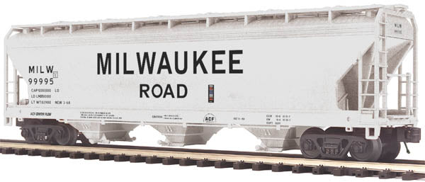MTH 20-97768 O Gauge Milwaukee Road 3-Bay Centerflow Hopper Car #99995