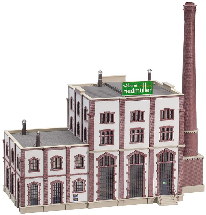 Faller 130187 HO Riedmuller Weaving Mill Weathered Kit