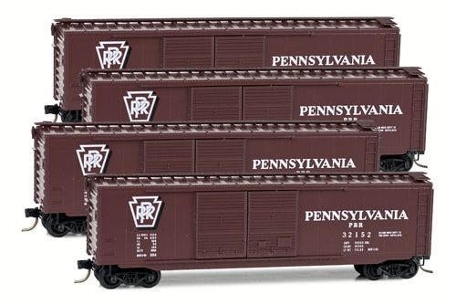 Micro-Trains 99300081 N Pennsylvania 50' DD Boxcar Runner Pack (Set of 4)