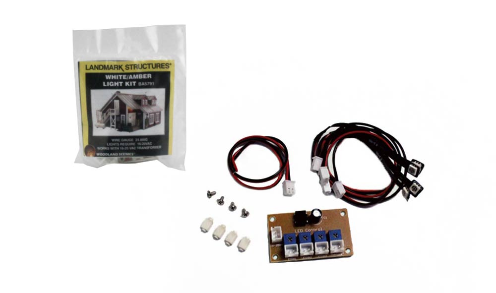 Woodland Scenics BA5791 O Built-&-Ready White/Amber Light Kit