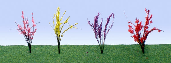 JTT Scenery Products 95545 HO 1/2" - 3/4" Assorted Flower Bushes (Pack of 40)