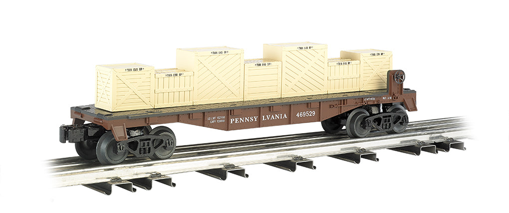 Williams 47552 O Pennsylvania Flatcar w/Crates