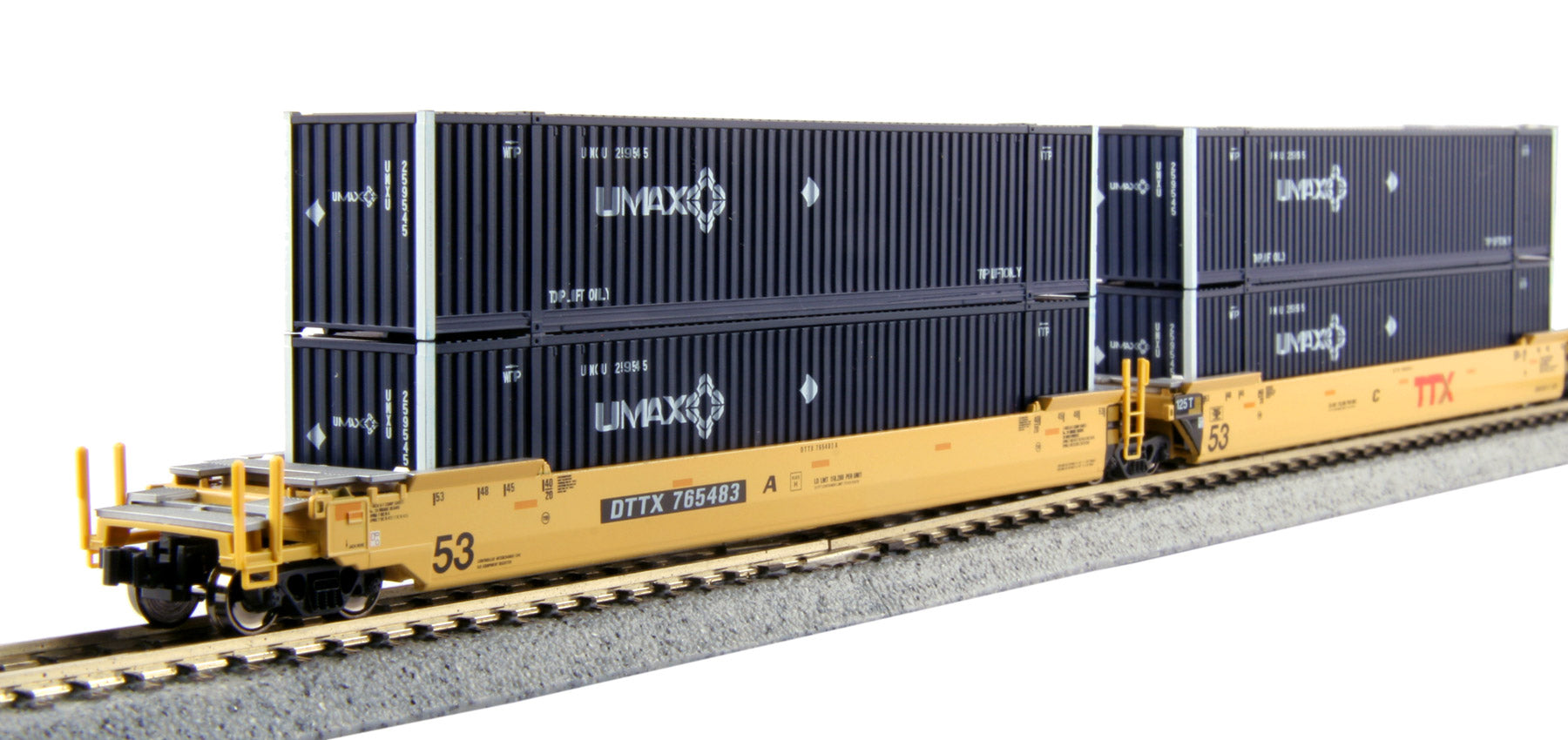 KATO 106-6181×3箱　MAXI-Ⅳ Double Stack Car Kato 106-6171 N TTX Gunderson MAXI-IV Double Stack Car w/UMAX