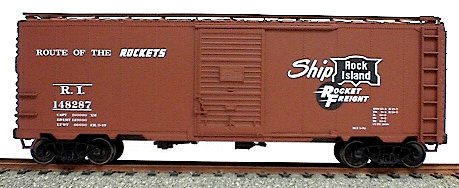 Accurail 3518 Rock Island 40' AAR Single Door Steel Boxcar Kit