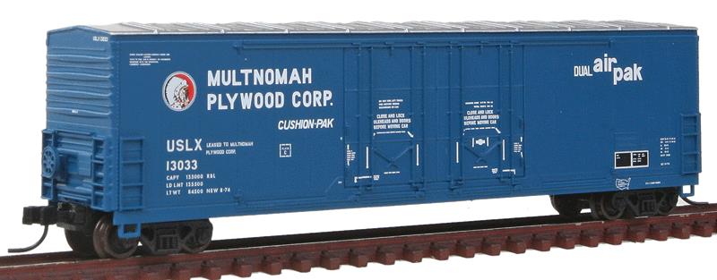 Atlas 50001414 N Multnomah Plywood 53' Evans Double Plug Door Boxcar #13033