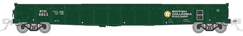 Rapido Trains 50019 HO British Columbia Railway 52' 6" Canadian Mill Gondola