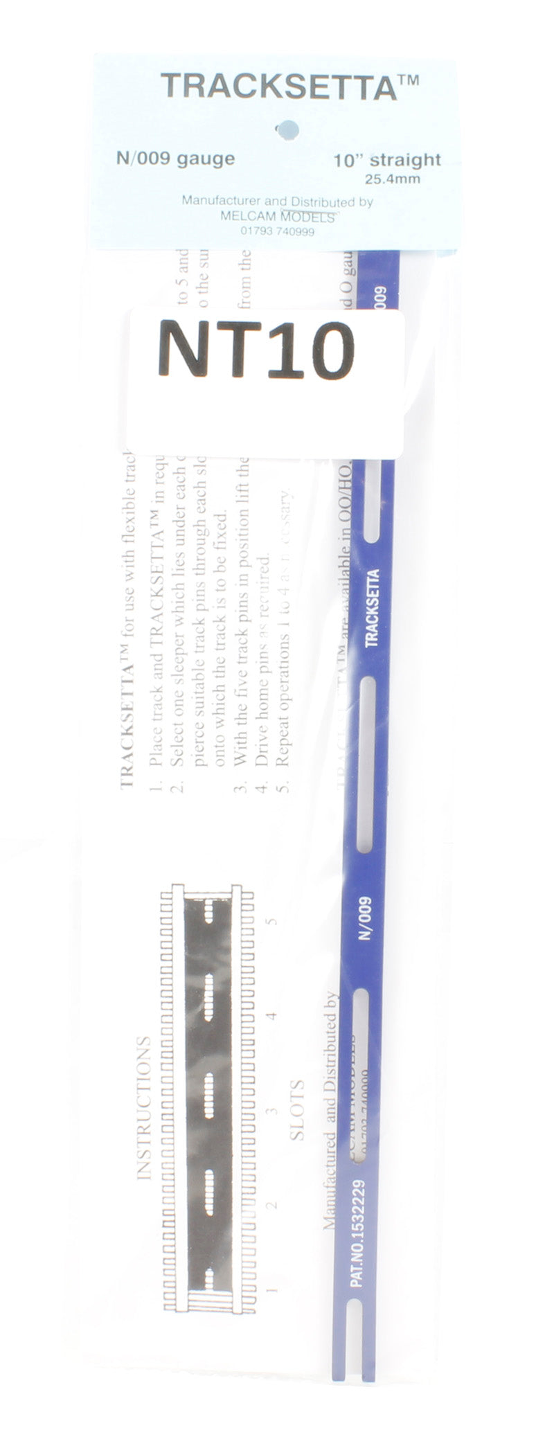 Peco NT-10 N Tracksetta Track Laying Template - 10