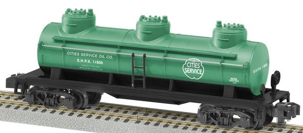 American Flyer 6-48438 S Gauge Cities Service 3-Dome Tank Car #11800