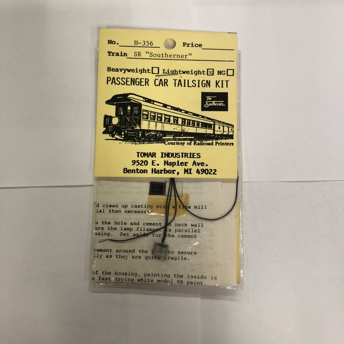 Tomar Industries 356 Southerner Light Weight Tailsign Kit