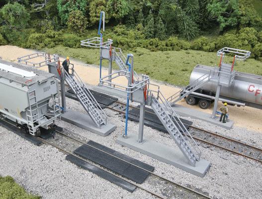 Walthers 933-4037 HO CornerStone Four Modern Loading Racks Kit (Pack of 4)