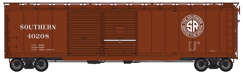 Walthers 920-101654 HO Southern Railway 50' AAR Double-Door Boxcar #40208