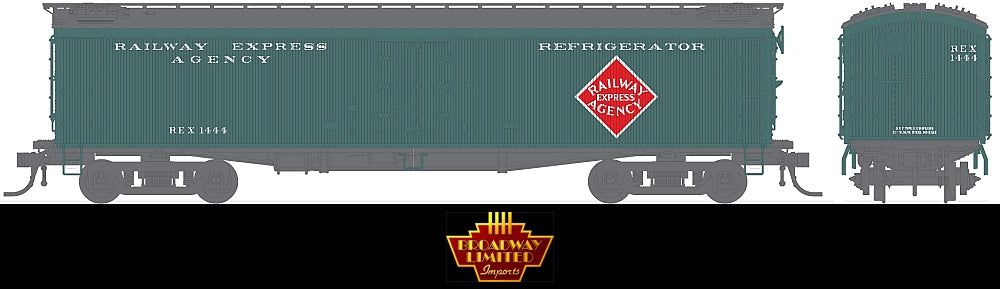 Broadway Limited 1840 HO Railway Express Agency 53'6" Wood Express Reefer #1444