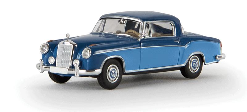 Brekina Automodelle 13505 1:87 Mercedes-Benz 220 S Coupe (2-tone Blue)