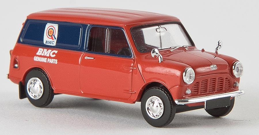 Brekina Automodelle 15358 1:87 Austin Mini Cargo Van - BMC (Blue, Red)