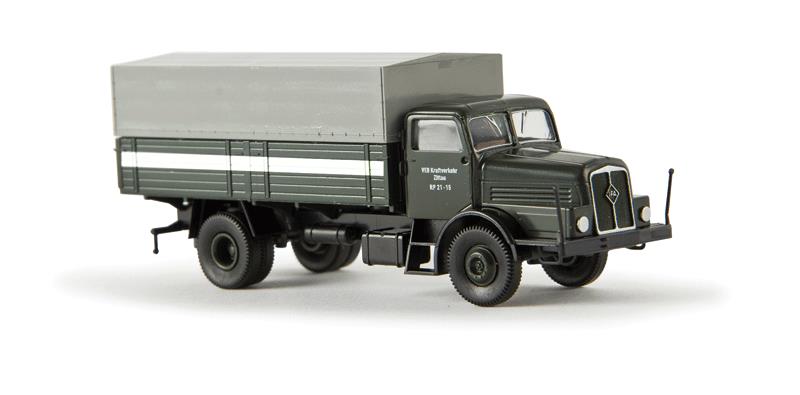 Brekina Automodelle 71029 1:87 IFA H6 Low-Side Delivery Truck - VEB KVK Zittau
