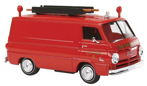 Brekina Automodelle 93440 1:87 Dodge A 100 Cargo Van - Fire Department
