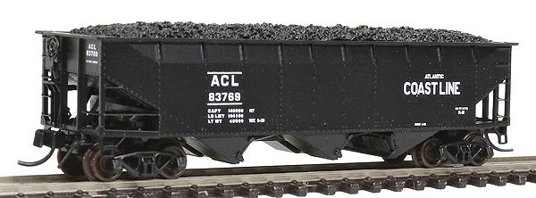 Bluford Shops 73401 70T Atlantic Coast Line 3-Bay Offset Hopper #83769