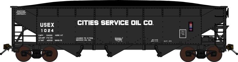 Bluford Shops 73621 N Scale Cities Service Oil Company 3-Bay Offset Hopper