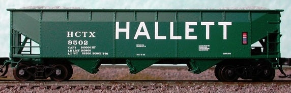 Bluford Shops 73651 N scale Hallett 3-Bay Offset Hopper
