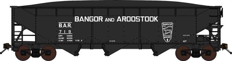 Bluford Shops 73671 Bangor & Aroostook 3-Bay Offset Side Hopper (Set of 2)