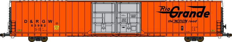 Bluford Shops 86521 N DRGW 86' Double Door Auto Parts Boxcar