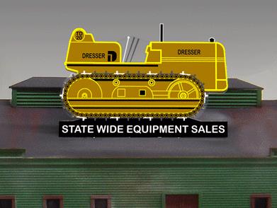 Miller Engineering 39812R HO/O Right Bulldozer Animated Billboard