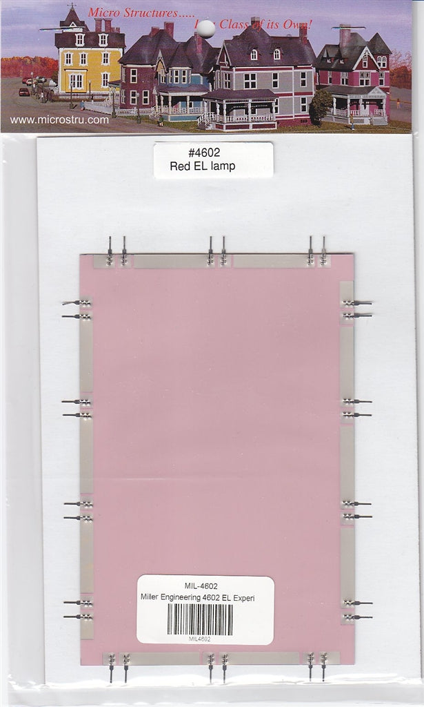 Miller Engineering 4602 O Scale Large Red EL 4x6 Lamp