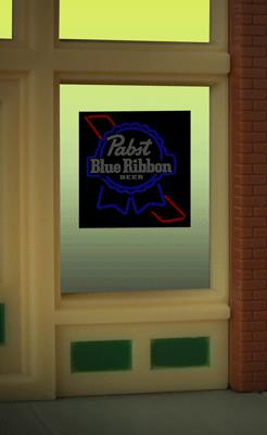 Miller Engineering 8825 HO/O Pabst Beer Flashing Neon Window Sign