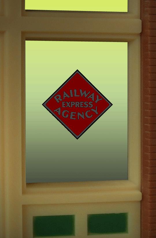 Miller Engineering 8870 HO/O Railway Express Agency Flashing Neon Window Sign