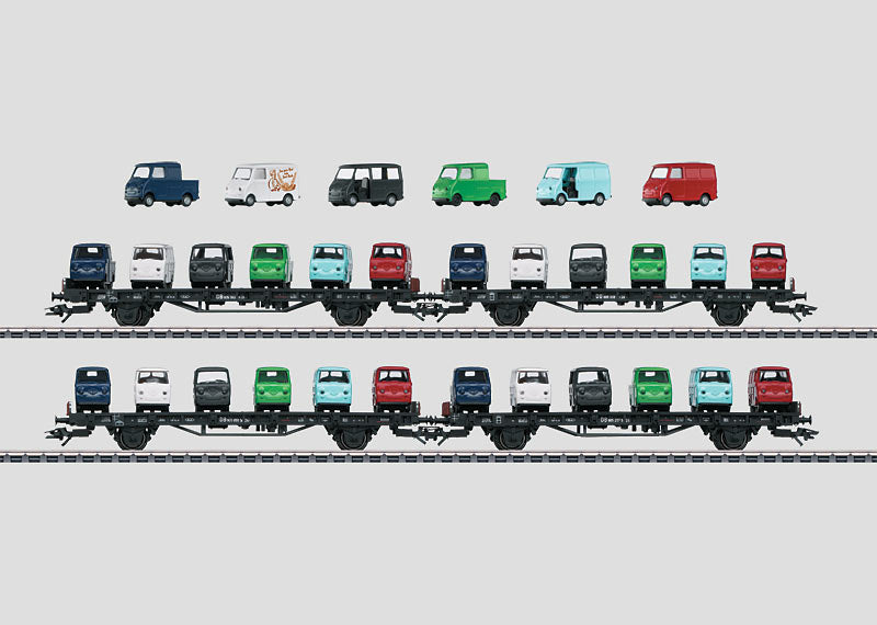 Marklin 45099 HO Scale German Federal Railroad DB Goggo Auto Tran Set