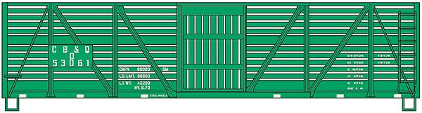 Walthers 910-4501 40' Stk CB&Q #53061-D