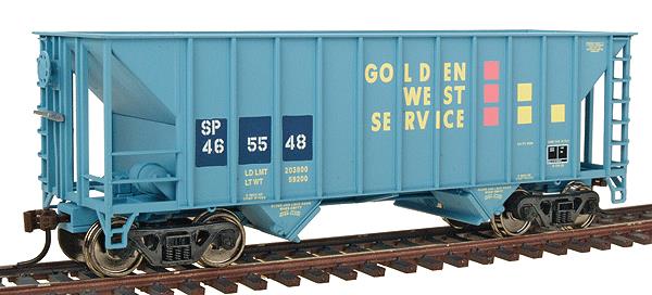 Walthers 910-6901 HO 34' 100 Ton 2Bay Hopper Golden West SP #465548