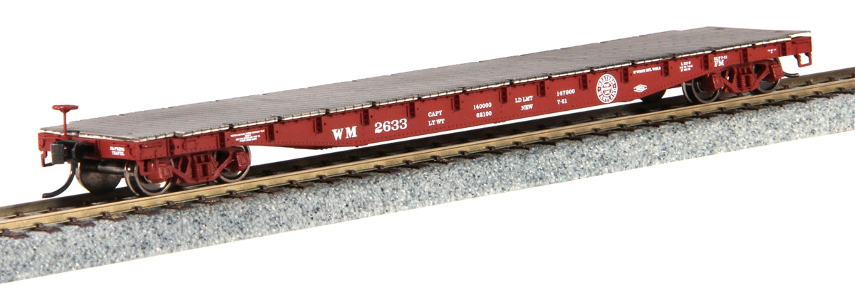 Walthers 920-104108 HO Scale Western Maryland 53' AAR Flatcar #2633
