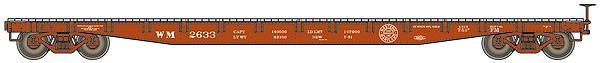 Walthers 920-104108 HO Scale Western Maryland 53' AAR Flatcar #2633