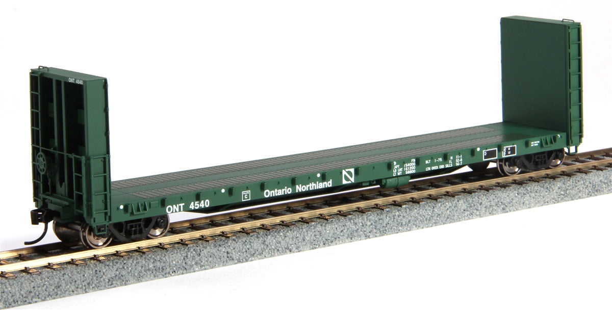 Walthers 920-104304 HO Scale Ontario Northland 50' Bulkhead Flatcar #4540