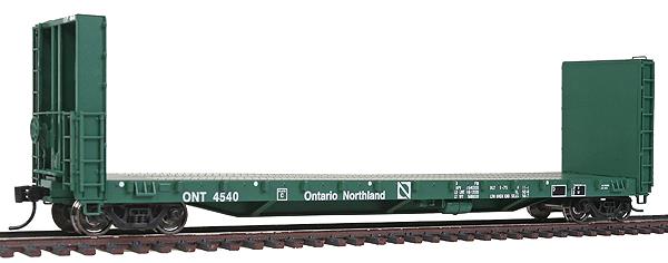 Walthers 920-104304 HO Scale Ontario Northland 50' Bulkhead Flatcar #4540
