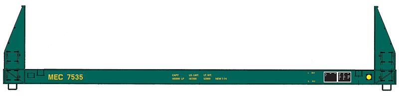 Walthers 920-104513 HO Maine Central 50' Sieco Pulpwood Flatcar RTR #7535