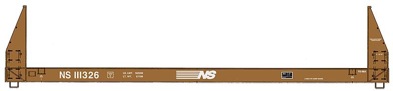 Walthers 920-104515 HO Norfolk Southern 50' Sieco Pulpwood Flatcar RTR #111326