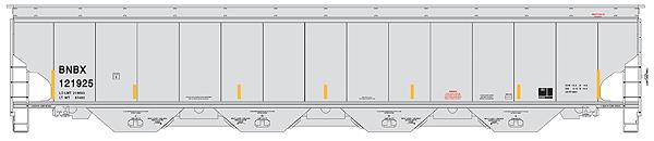 Walthers 920-105801 HO BNBX 67' Trinity 6351 4-Bay Covered Hopper #121925