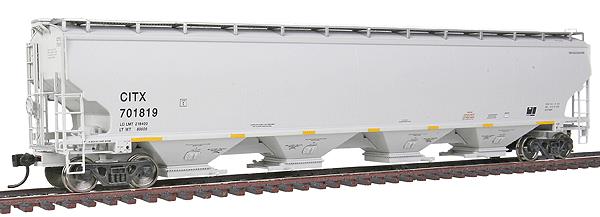 Walthers 920-105808 HO CITX 67' Trinity 6351 4-Bay Covered Hopper #701819
