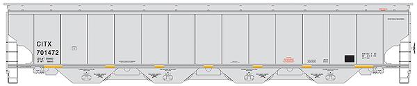 Walthers 920-105808 HO CITX 67' Trinity 6351 4-Bay Covered Hopper #701819