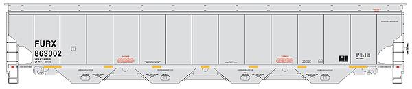 Walthers 920-105811 HO FURX 67' Trinity 6351 4-Bay Covered Hopper #863061