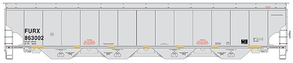 Walthers 920-105812 HO First Union Rail 67' Trinity 4-Bay Covered Hopper #863077