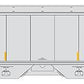 Walthers 920-105817 HO NAHX 67' Trinity 6351 4-Bay Covered Hopper #101049