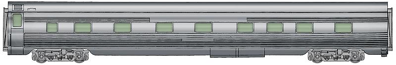 Walthers 920-9321 HO Santa Fe 85' P-S Hotevilla 4-4-2 Sleeper