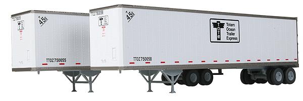 Walthers 949-2202 HO TOTE 45' Stoughton Trailer 2-Pack Assembled #750055 750058
