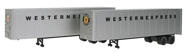 Walthers 949-2306 HO Western Express 40' Trailer Silver/Black (Pack of 2)