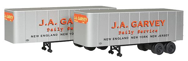 Walthers 949-2353 HO Assembled J.A. Garvey 32' Trailer (Pack of 2)
