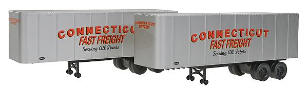 Walthers 949-2354 HO Connecticut Fast Freight 32' Trailer Assembled (Pack of 2)