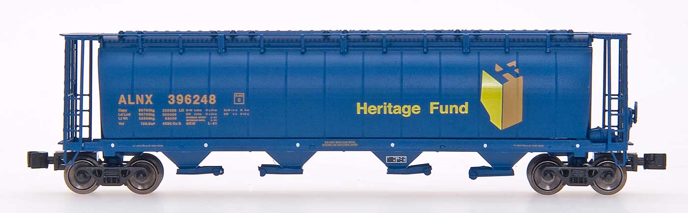 InterMountain 85103 Z ALNX 59' 4-Bay Cylindrical Covered Hopper - Trough Hatch